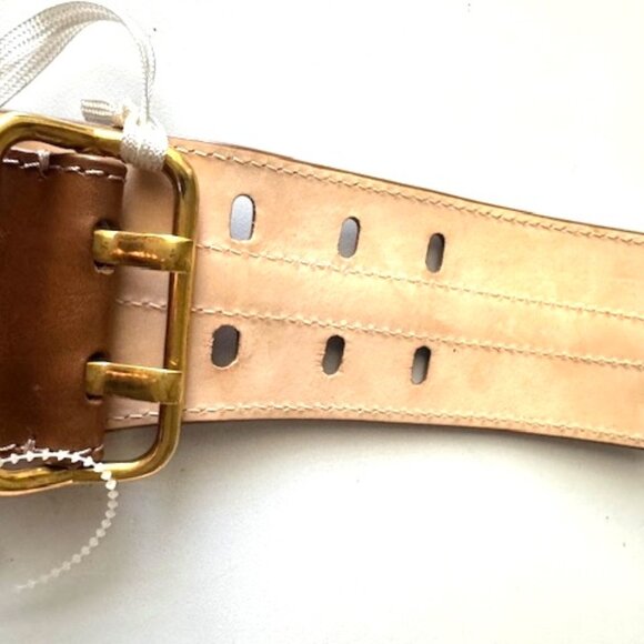 Agnona Double Prong Buckle Corset Belt In Caramel main image 13